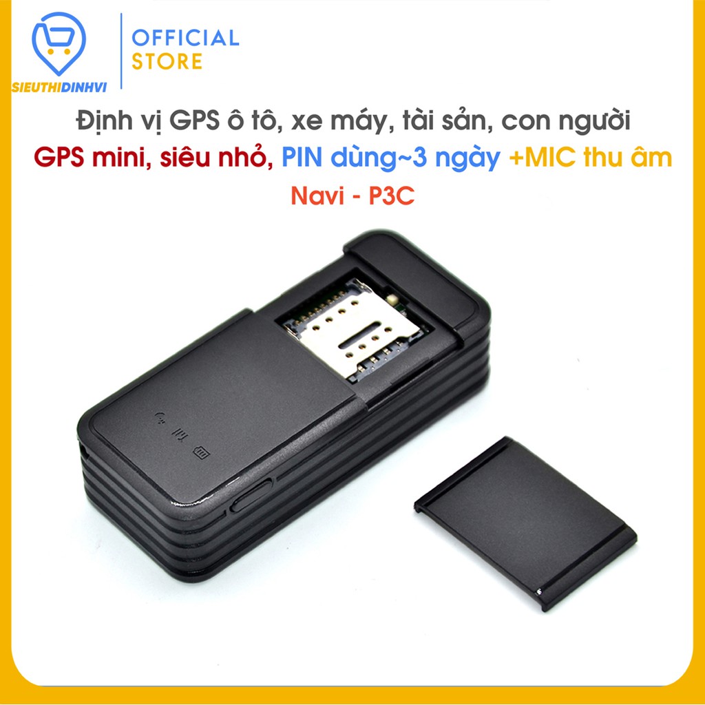 Chip theo dõi định vị mini, theo dõi hành trình gps P3C - sieuthidinhvi.com