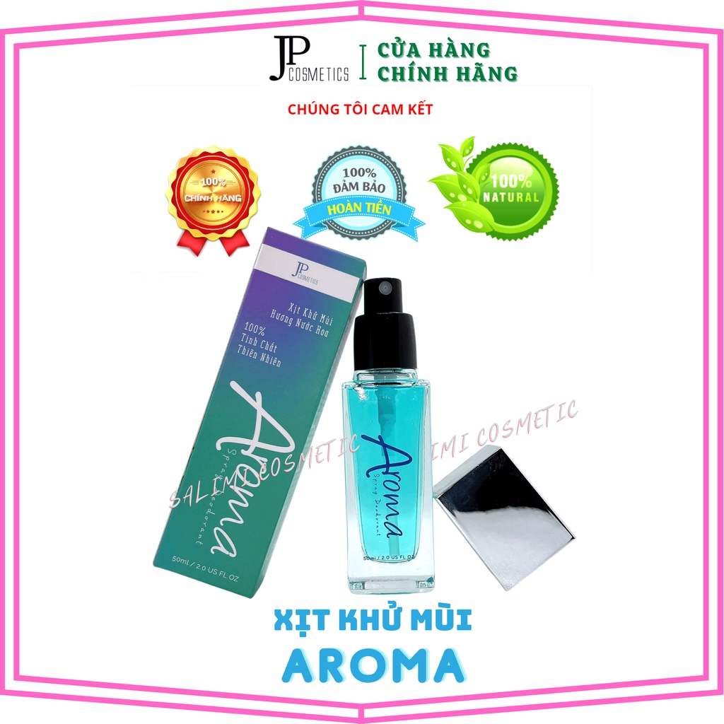 COMBO 2 Lọ Xịt Khử Mùi Hôi Nách AROMA - Khử Mùi Hôi Nách, Hôi Chân, Thâm Nách, Ra Mồ Hôi Nách - 50 ml - HÀNG CHÍNH HÃNG