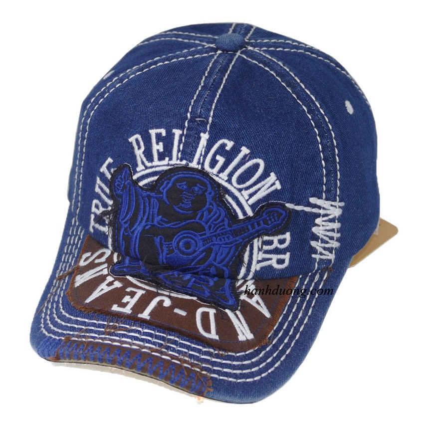 Nón kết ông địa cao cấp mũ lưỡi trai True Religion nón ông địa giá rẻ vải jean bền, sang trọng