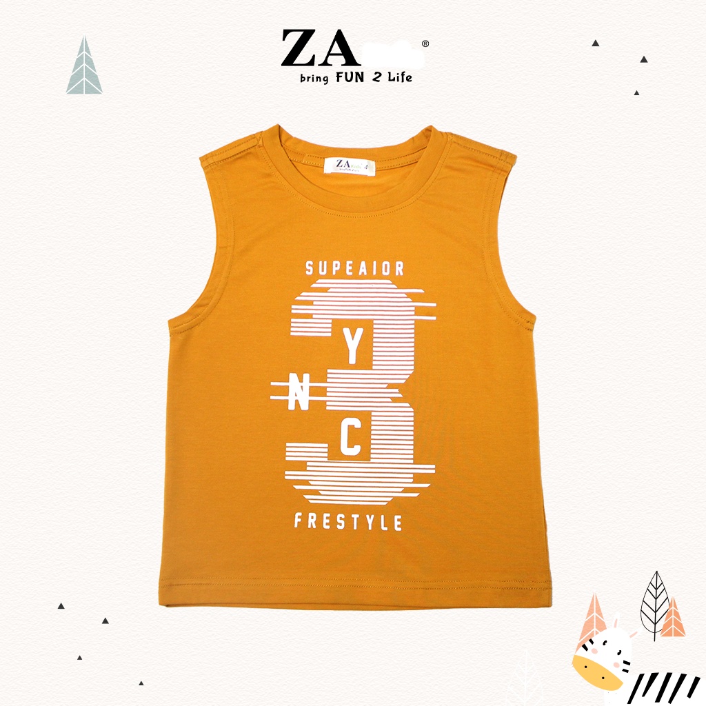 Áo Thun Sát Nách Bé Trai (2-14 Tuổi) ZAKids ZA22213ASN