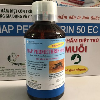 Thuốc diệt muỗi Map Permethrin 50EC chai 1 lít - Hàng chính hãng 100%
