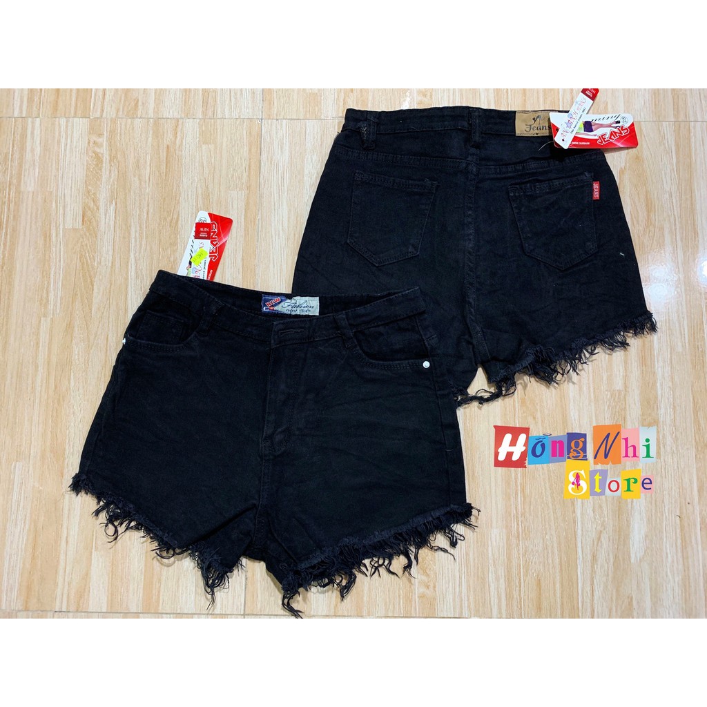 QUẦN SHORT KAKI JEAN QUẦN ĐÙI JEAN ĐEN LƯNG CAO TƯA LAI