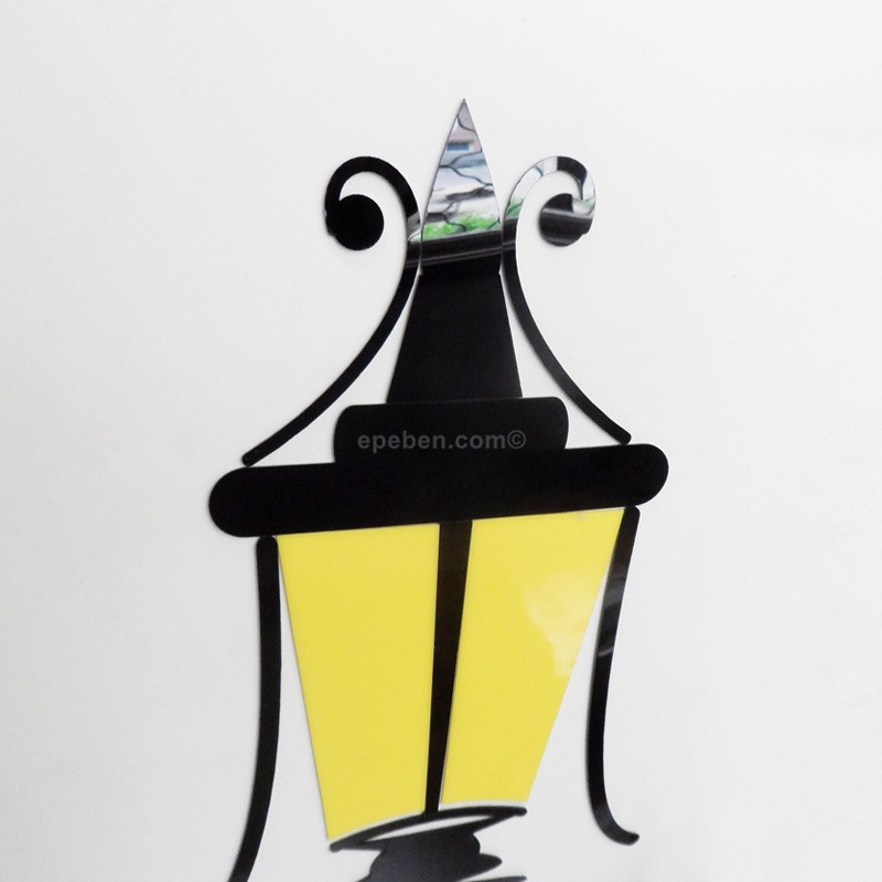 Thước đo chiều cao cho bé Cột Đèn Nốt Nhạc Tranh dán tường mica 3d decor Nhiều Size - EPeBen