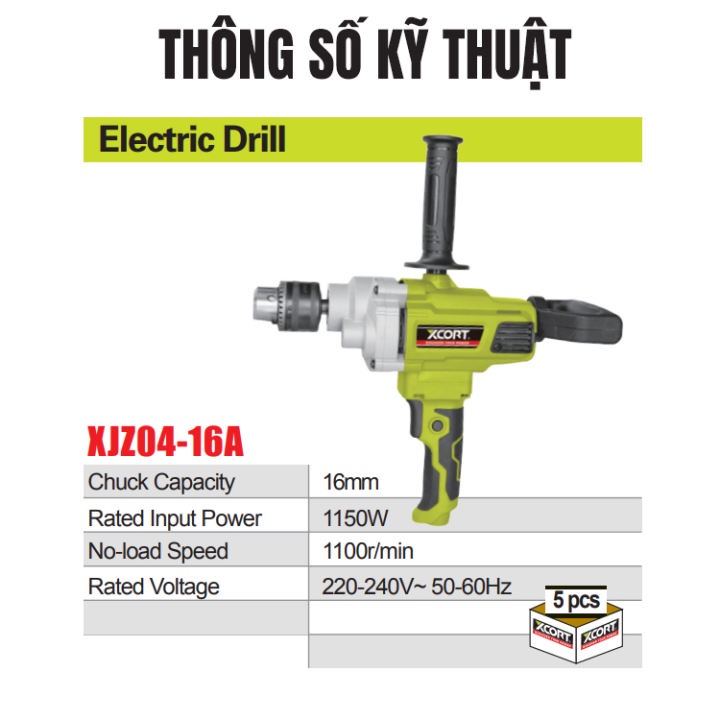 Máy khoan khuấy sơn XCORT Máy khoan kết hợp máy khuấy sơn bảo hành chính hãng 12 tháng