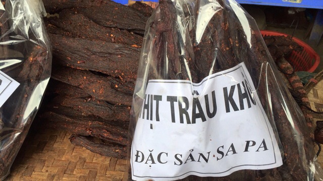 Thịt trâu gác bếp. Đặc Sản Sapa. 