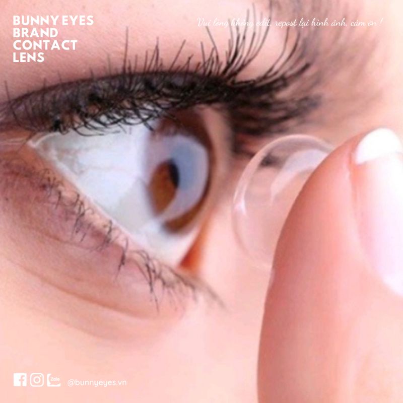 LENS CẬN LOẠN TRONG SUỐT BUNNY EYES Có Độ Cận Từ 1 - 10 Độ Hàng Chính Hãng