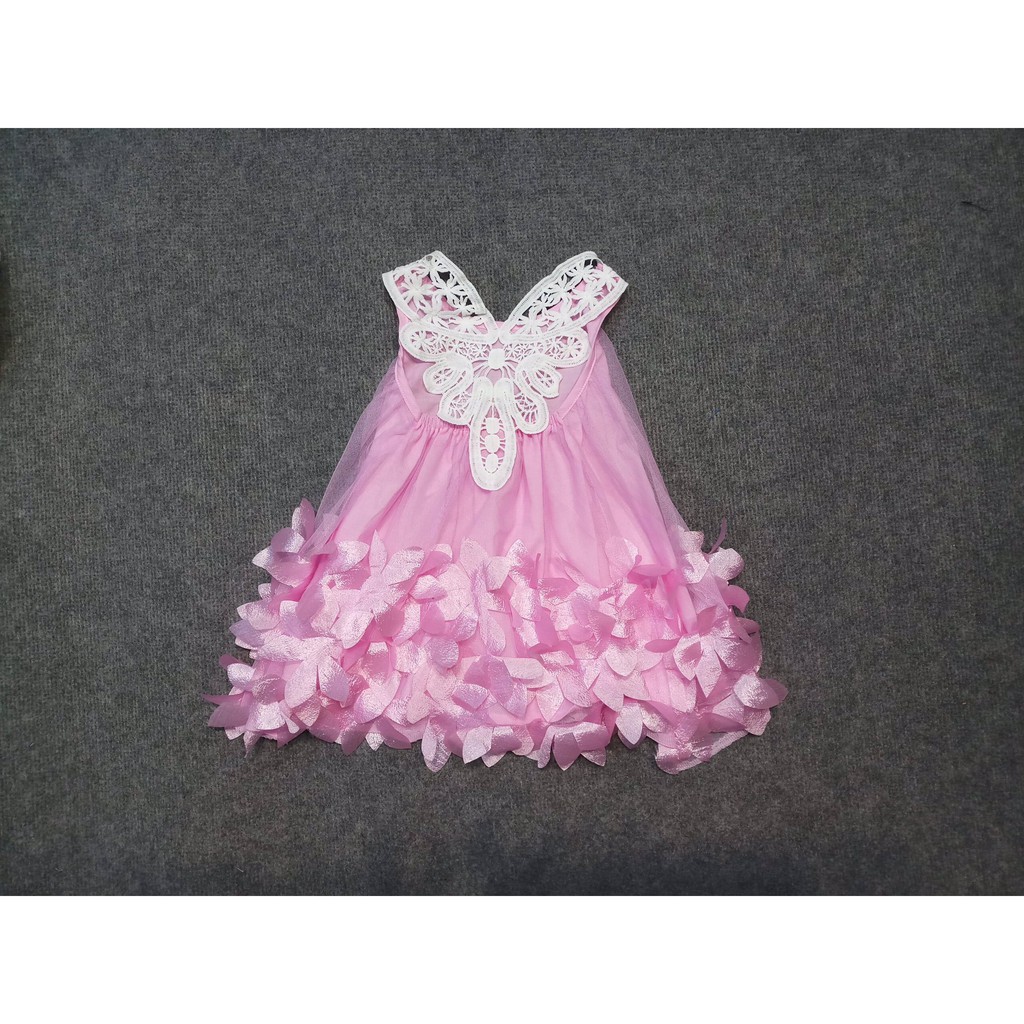 Đầm công chúa hồng cánh sen cho bé 2 - 5 tuổi