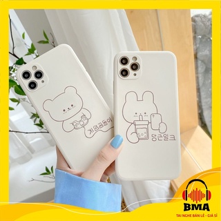 Ốp lưng xiaomi redmi 9T/10/10C/note 11/note 10 /note 8/note 9s/note 7/9A/note 8 pro/8/9/11T cạnh vuông Thỏ và Gấu _06