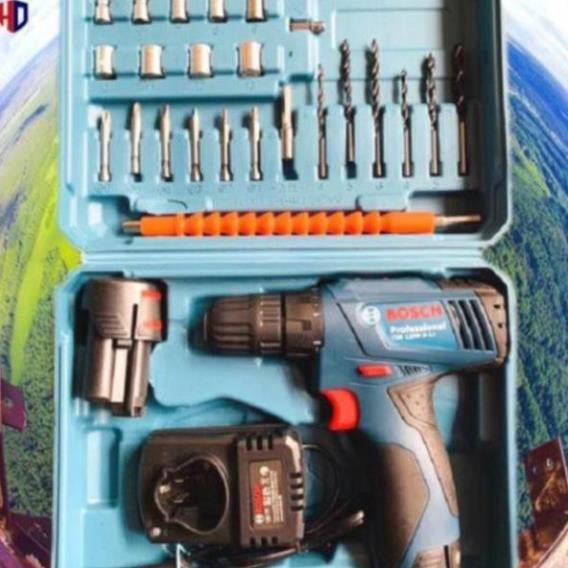 (Loại Tốt) Máy Khoan Pin Bắn Vít 12V BOSCH  - 2 Pin Chuẩn - Full Phụ Kiện 24 Chi Tiết - 100% Lõi Đồng