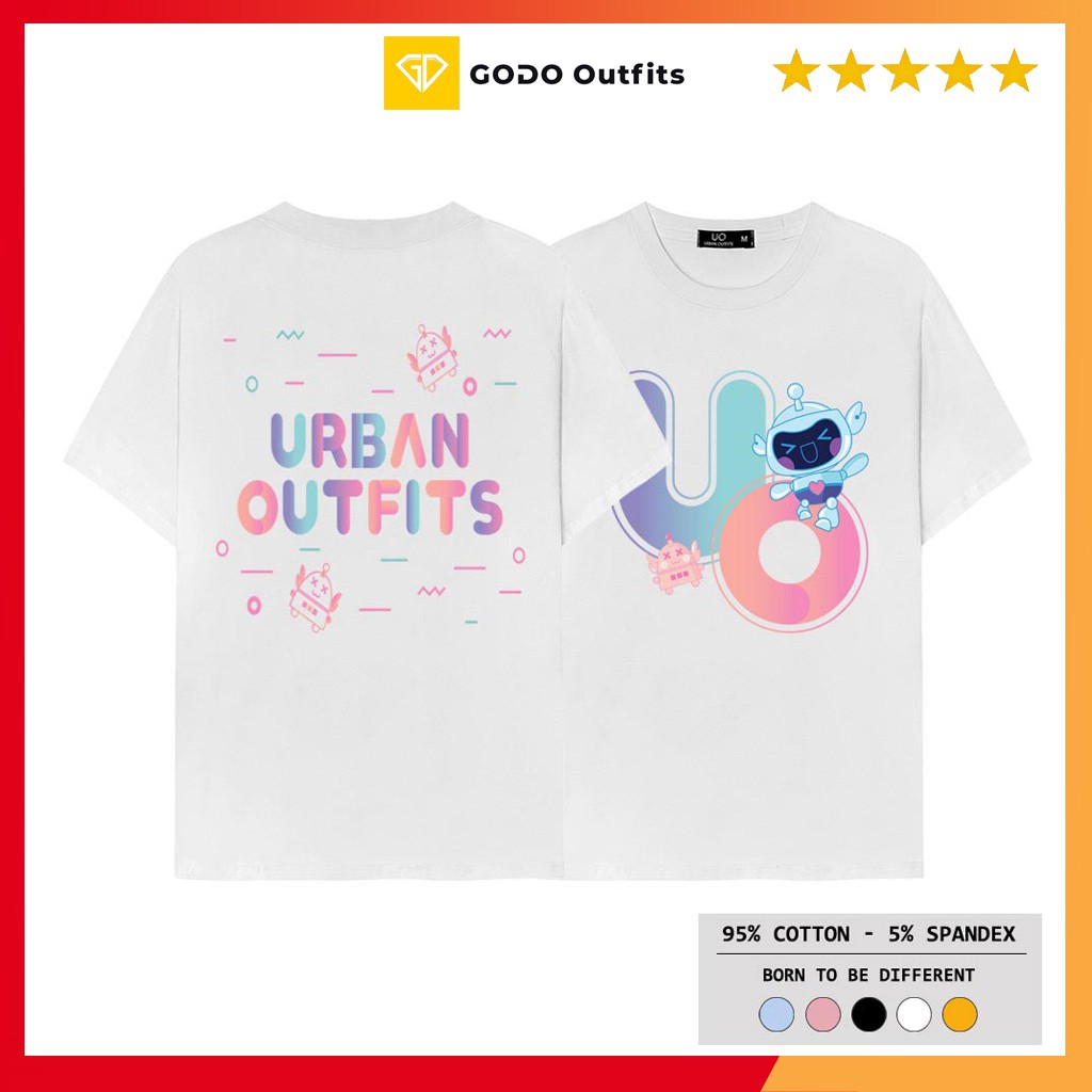 Áo thun tay ngắn nam nữ  GODO OUTFITSIN BOTS UO ATO30 chất liệu Premium Cotton 100% 4 chiều form rộng unisex