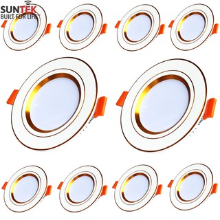 Bộ 10 đèn led âm trần cao cấp 3 mầu suntek 7w
