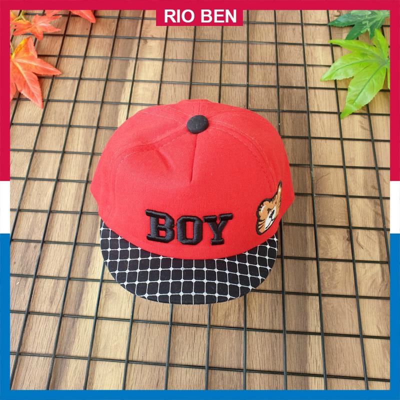 Nón bé nhỏ thêu chữ Boy, bé từ 1-3 tuổi RBN125