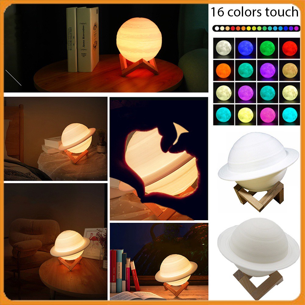 Moon Lamp LED Moon Light 3D Print Multicolor Creative Earth Perfect Gift Moon Light