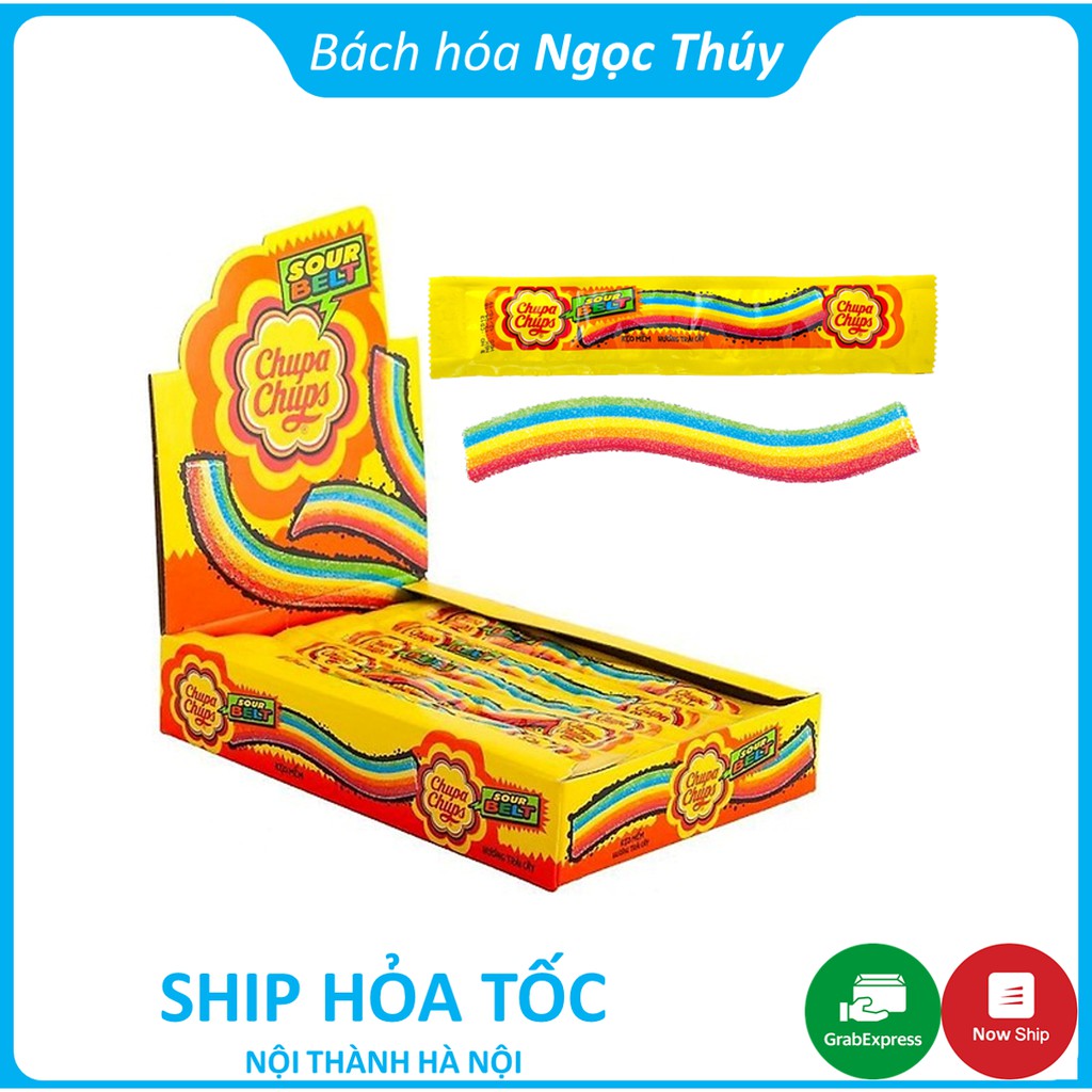 Hộp 32 Thanh Kẹo Mềm Hương Trái Cây Chupa Chups Sour Belt 8g