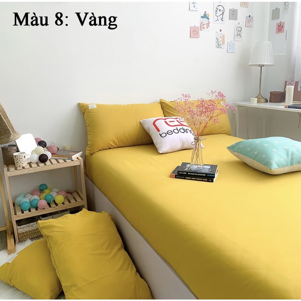 Bộ ga gối tici màu[gồm 1 ga 2 vỏ gối nằm]hàng nhập khẩu