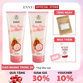 Bộ 2 kem body dạng sữa dưỡng trắng da dưỡng ẩm chống nắng da enny barbie spf 15+ pa +++ tặng kèm quà