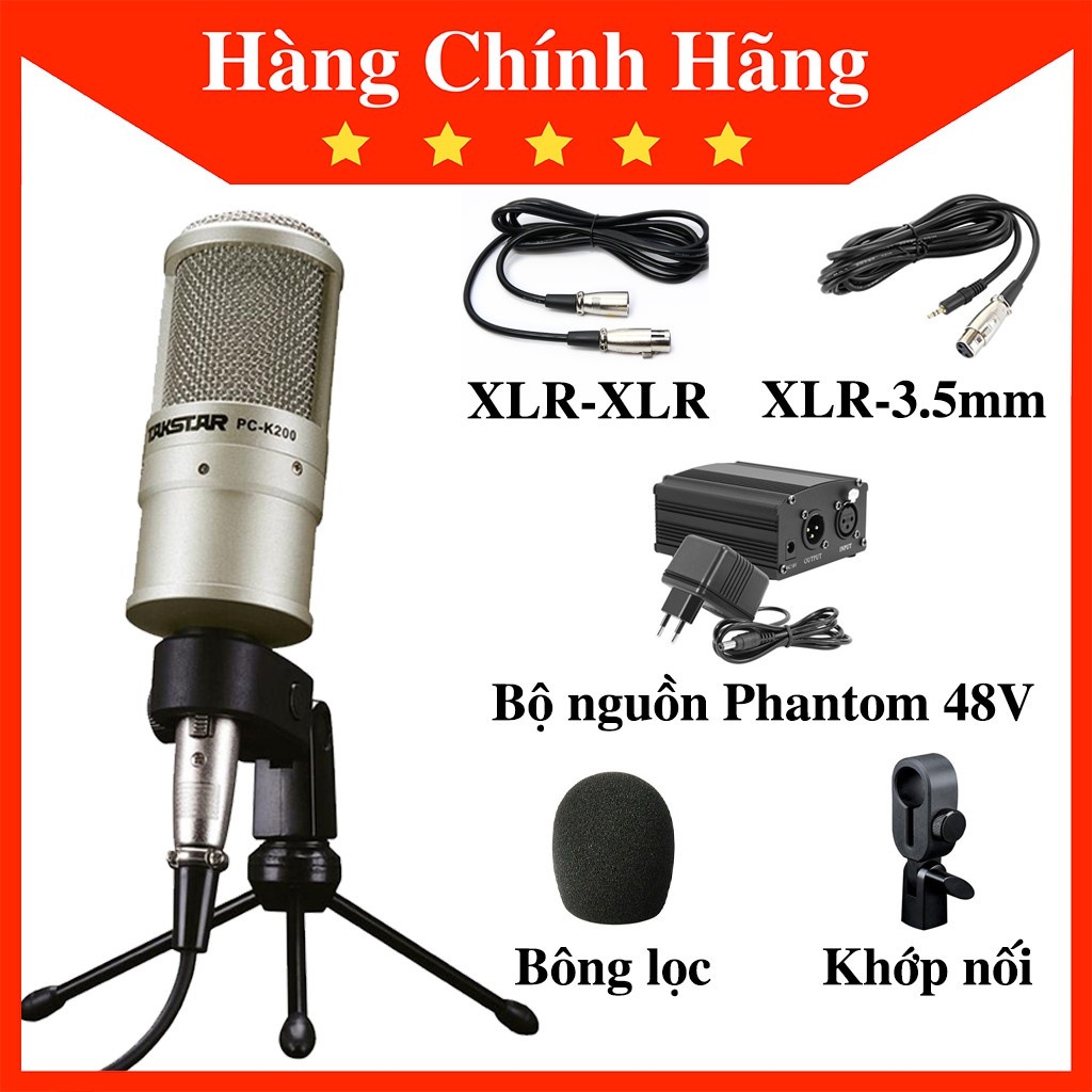 Combo mic thu âm Taksar PC K200 Full và Sound card icon Upop Pro chân màng dây live stream MA2 - Trọn bộ thu âm