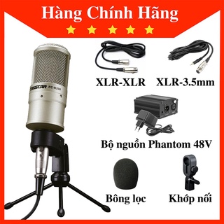 Combo mic thu âm Taksar PC K200 Full và Sound card icon Upop Pro chân màng dây live stream MA2 - Trọn bộ thu âm