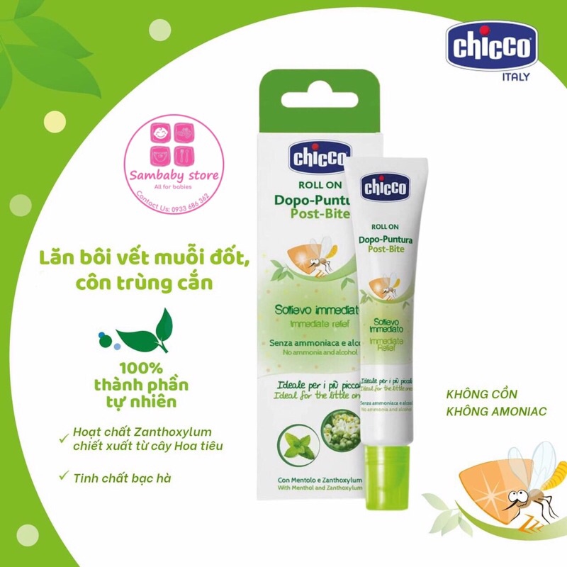 Lăn Bôi Vết muỗi, Vết Côn Trùng Chicco Cho Bé