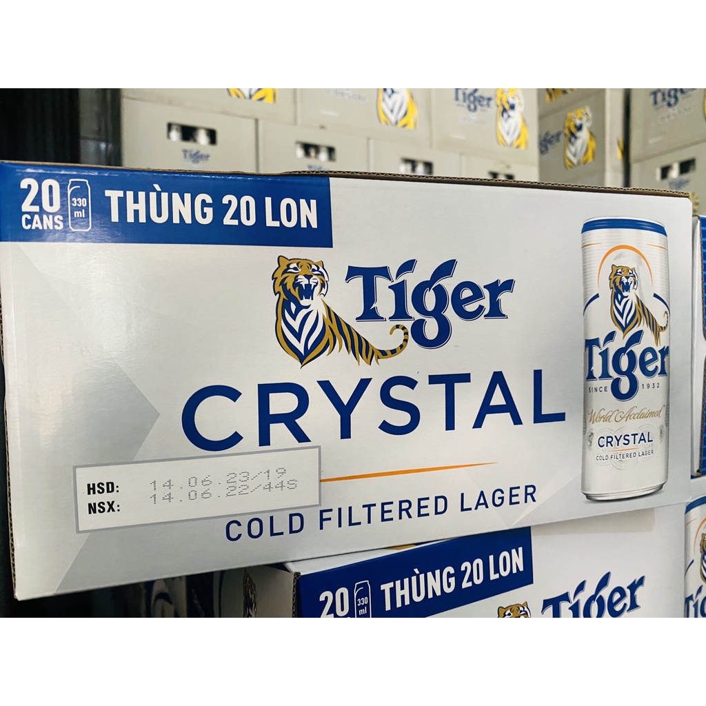 HỎA TỐC HÀ NỘi - Thùng 20 lon bia Tiger Crystal 330ml/lon