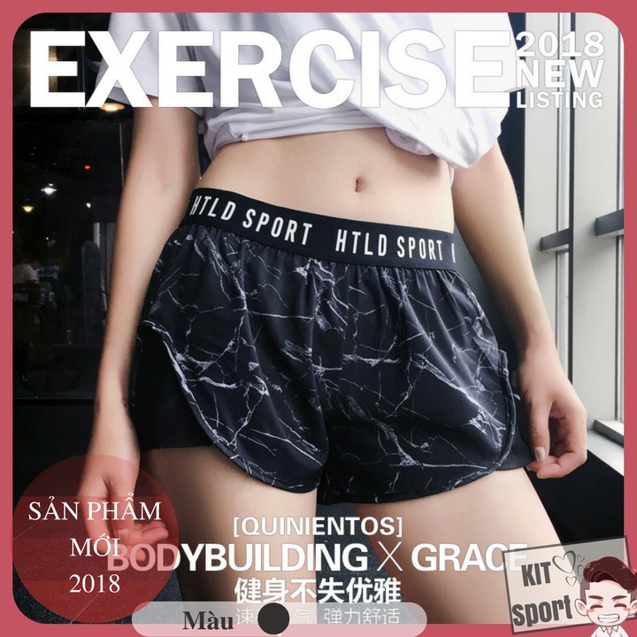 Quần ngắn Short đùi thể thao nữ HTLD (Đồ Tập Gym, Yoga) A3 KIT SPORT