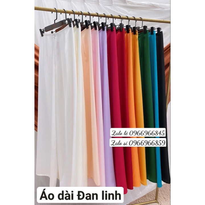 Áo dài lụa tây thi đính cúc, đính hoa _Áo Dài Đan Linh