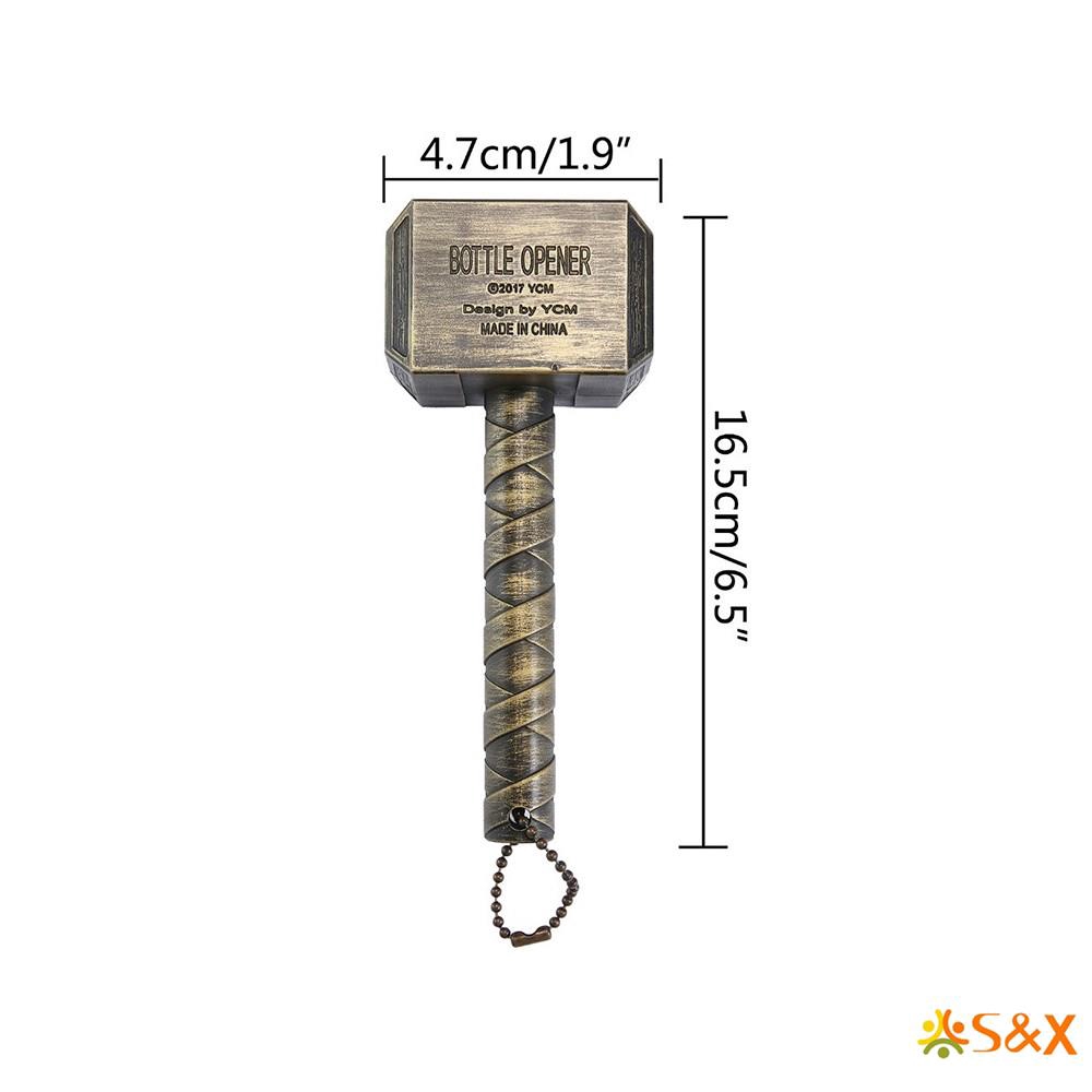 S&X Beer Bottle Openers Retro Thor Hammer Beer Opener Wine Corkscrew Beverage Wrench Jar Opener