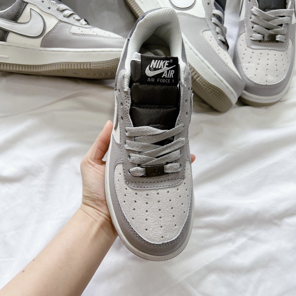 Giày AF1 Xám lông chuột, Giày Air Force 1 Low Xám khói phối màu nam nữ