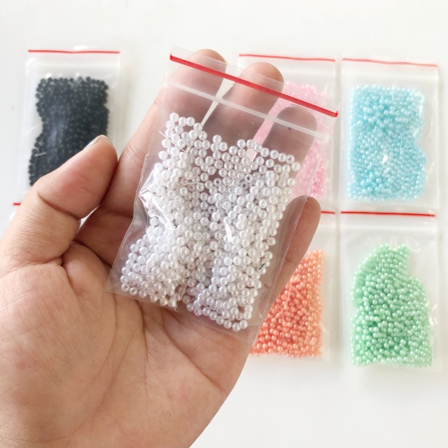 Hạt nhựa tròn trang trí loại 3mm