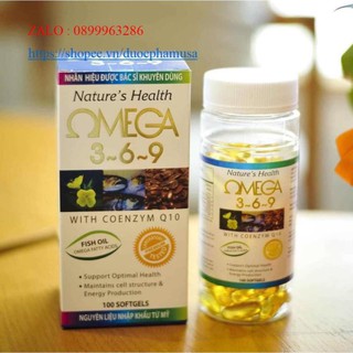 Viên dầu cá Omega 369 Nature Life Bổ não, sáng mắt, khỏe mạnh tim mạch, tăng cường trí nhớ - Hộp 100 viên