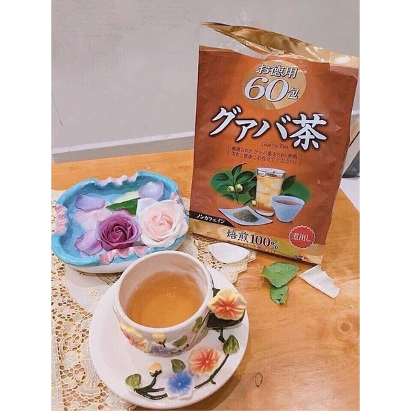 Trà giảm cân , thanh lọc cơ thể tinh chất Lá Ổi Orihiro Guava 60 gói [hàng Nhật]