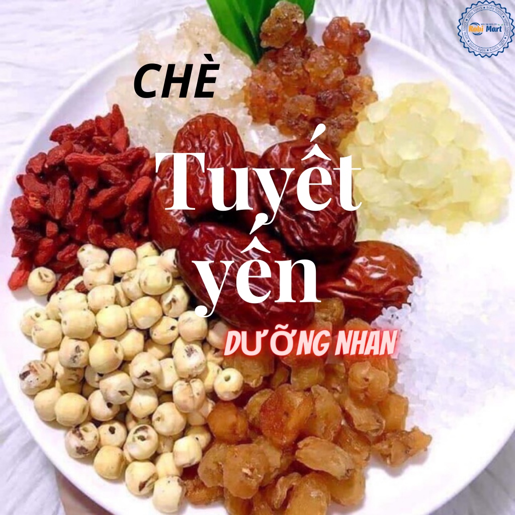 Set chè tuyết yến dưỡng nhan Robi Mart 13 vị nấu 10-12 chén chè hàng chính hãng