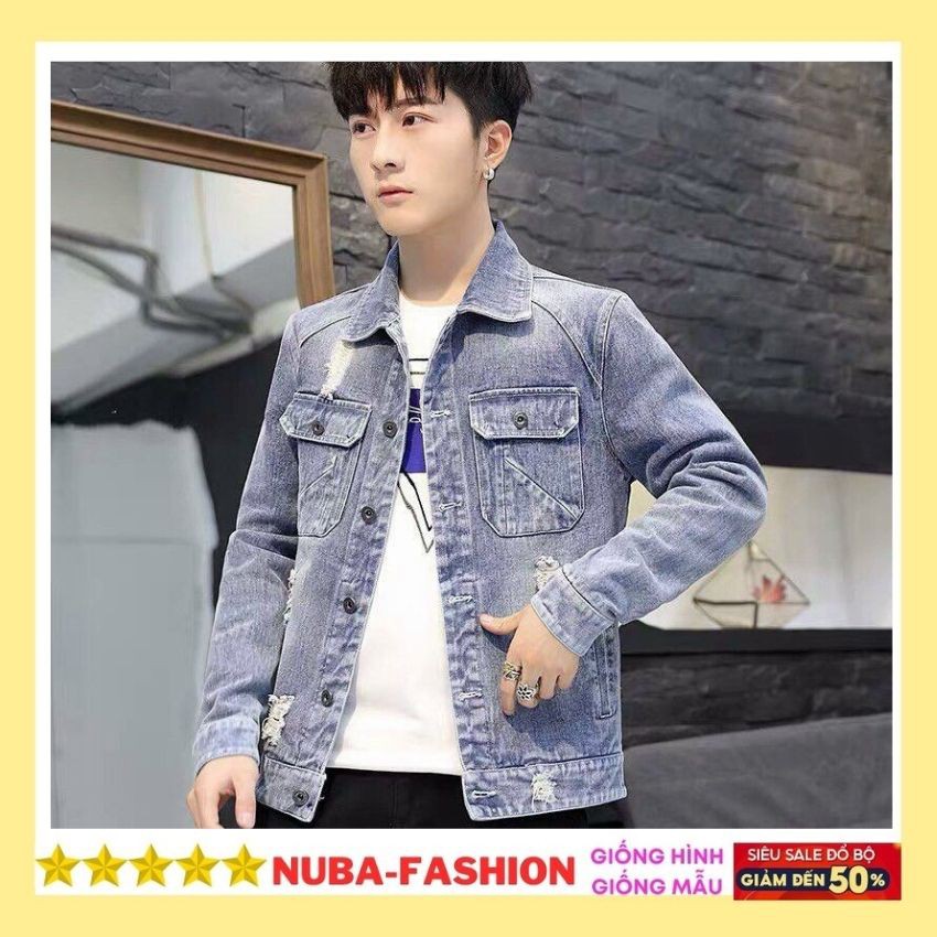 Áo khoác jean nam chất vải bò cá tính trẻ trung,NUCA 17