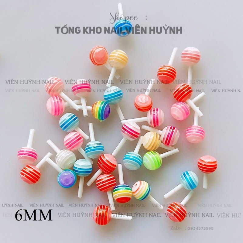 Charm kẹo mút, túi 20 cái , phụ kiện gắn móng nail