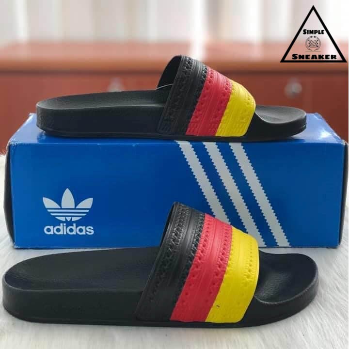 Dép Adidas Cờ Đức Chính Hãng FREESHIP Adidas Adilette Slides Germany Made In Italy- Dép Quai Ngang Chống Nước