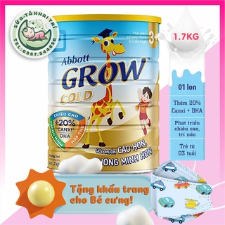 {Chính hãng} Sữa bột phát triển chiều cao và trí não hươu cao cổ -  Abbott Grow Gold 3+  - 1700g,1kg7, 1.7kg - date 2023
