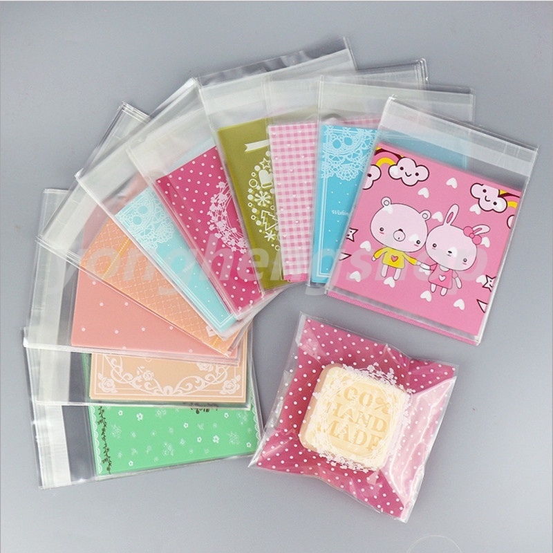 Set 100 túi bóng kính đựng bánh kẹo tiện lợi