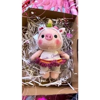 Heo len handmade dễ thương - Thú len handmade