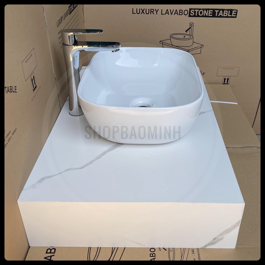 Chậu rửa mặt - Lavabo chữ nhật 2144T, kích thước 46x33cm