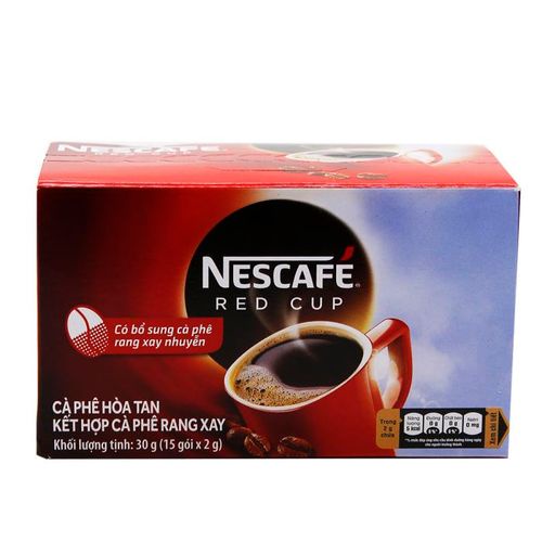 [SenXanh Emart] Cà Phê hòa tan kết hợp cà phê rang xay Nescafe Red cup 15 gói x 2g