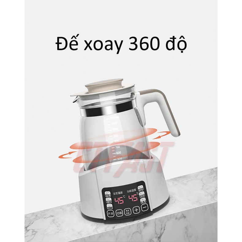 Máy hâm nước pha sữa, pha trà, pha cafe CTFAST - Miusuta (1200ml): Đun nước siêu tốc, tùy chỉnh và giữ nhiệt độ