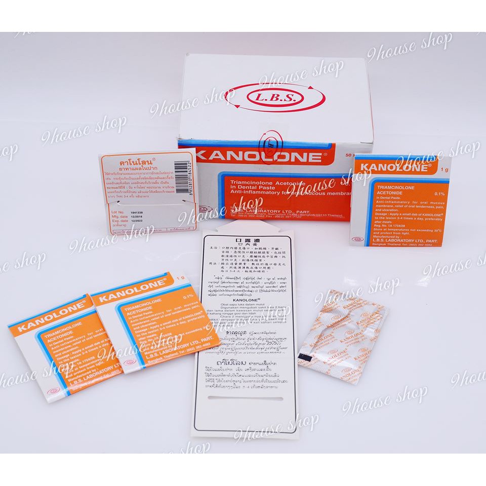 01 GÓI Kem bôi nhiệt miệng KANOLONE Thái Lan