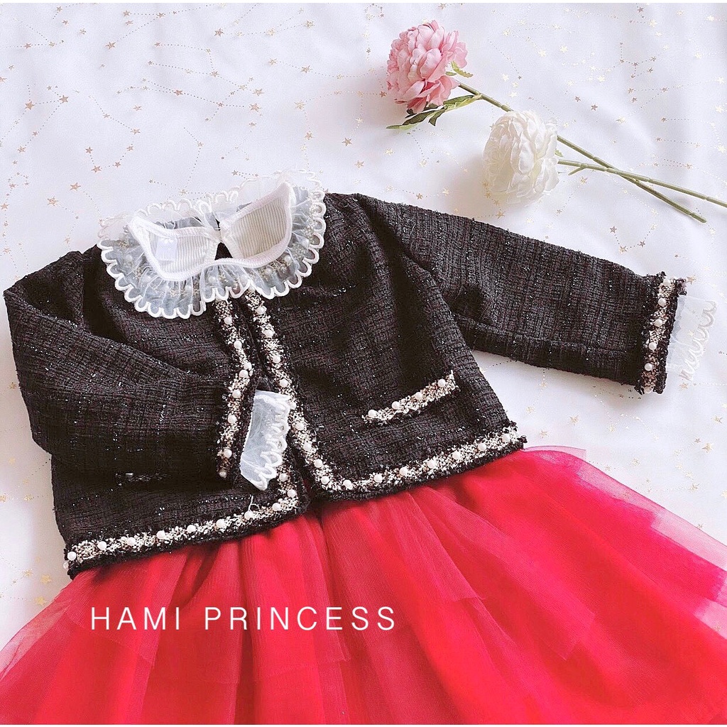 Áo Khoác Dạ Tweed Chanh Xả 4 Màu Cho Bé Gái HAMI PRINCESS ❤️