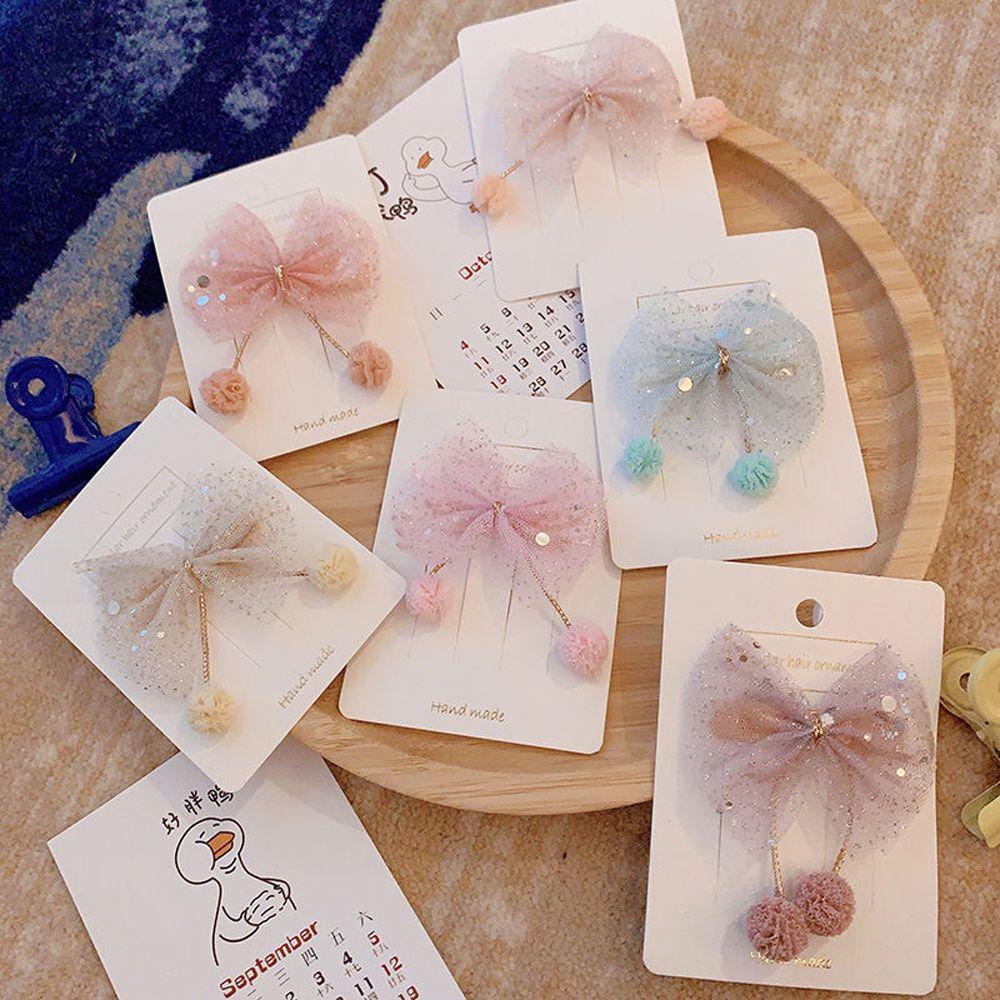 VANES1 Kẹp Tóc Vịt Đính Kim Sa Lấp Lánh Dễ Thương Phong Cách Hàn Quốc Cho Bé Gái