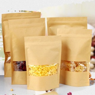 10c Túi zip đựng bánh quy kraft, túi đựng bánh