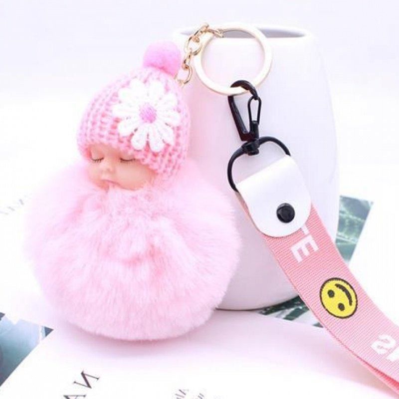 Móc khóa mặt hình búp bê đáng yêu