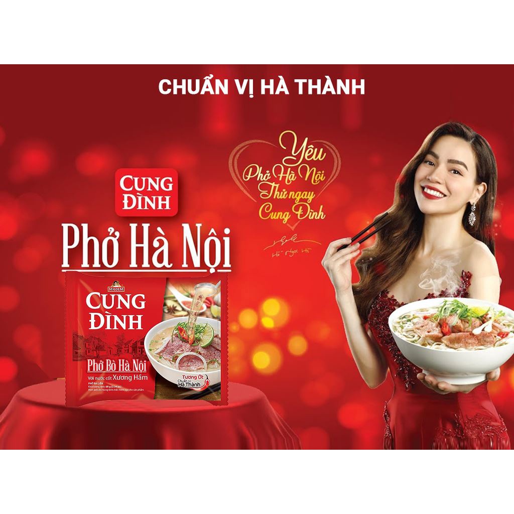 Thùng 30 gói phở bò Cung Đình Hà Nội 68g
