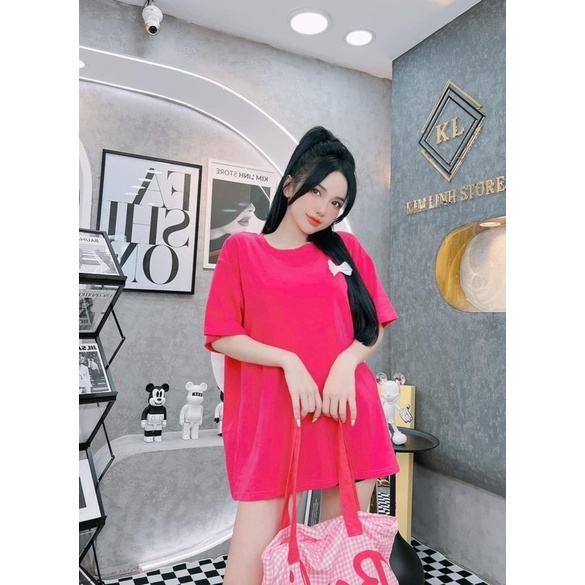 Áo thun cotton đính nơ voan to hot hit