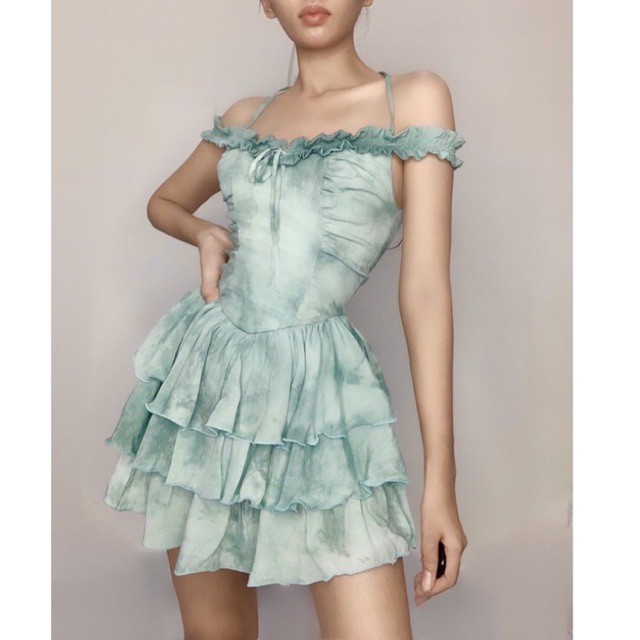 Ninidress-ĐẦM TẦNG 2 LỚP TÔN DÁNG EO