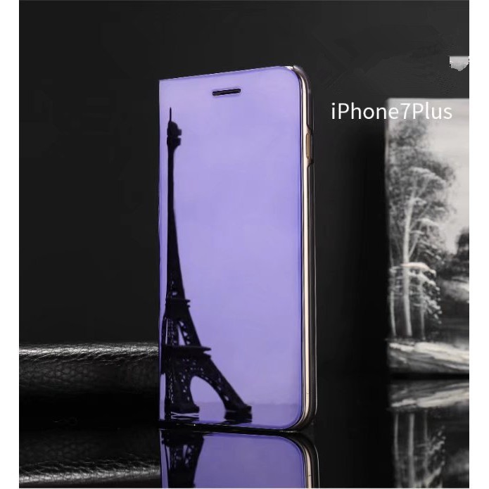 For iPhone 6 Plus/6s Plus Slim Flip Clear Window View Mirror Phone Case